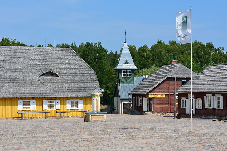 Υπαίθριο Μουσείο, μικρή πόλη, αρχιτεκτονική, Λιθουανία, rumsiskes, Ευρώπη, Τουρισμός