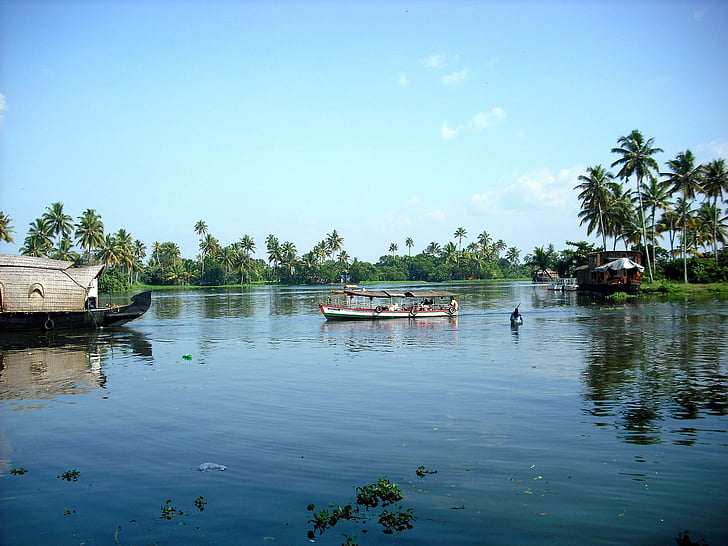 kerala, south india, backwaters, boat, houseboat, india