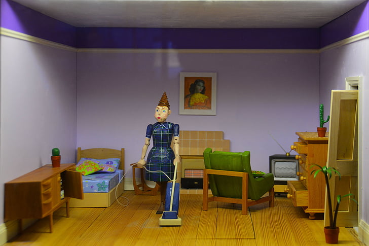 lutka hiša, figur, lutka, hiša, igrača, model, domov