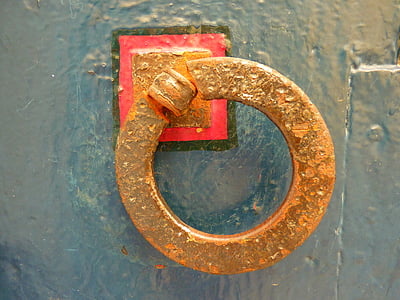 door, thumper, iron, wood, handle