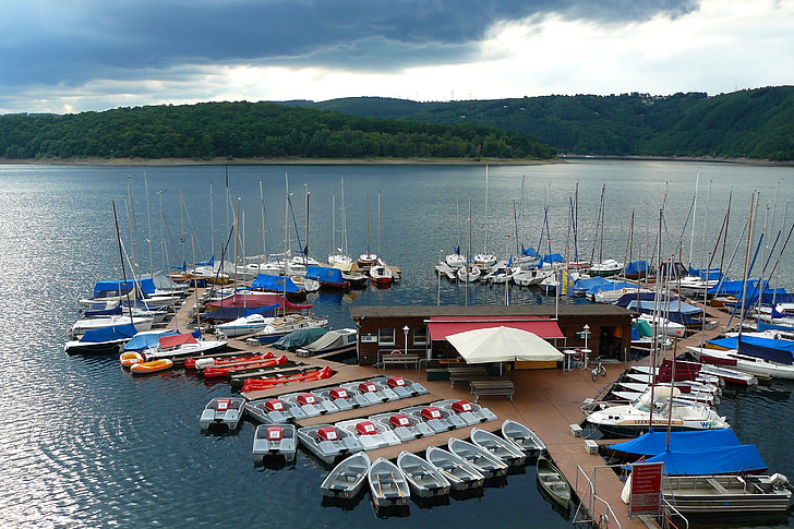 湖, 風景, セーリング ボート, 帆船, マスト, 帆, セーリング ボート