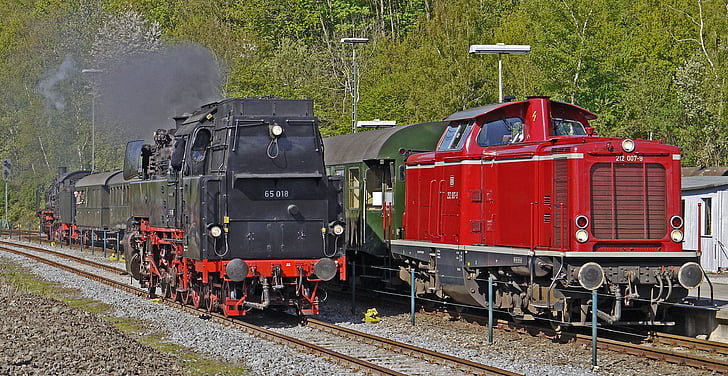 locomotora de vapor, locomotora diesel, Museo del ferrocarril, Bochum, Dahl en vivo, DGEG, evento