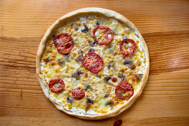 Pizza, jedlo, rýchle, paradajka, večera, syr, obed