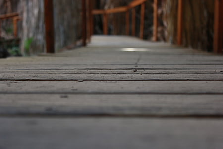 ścieżka, sposób, Kładka, drewniany most