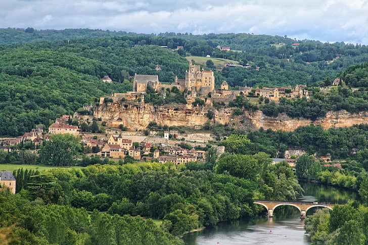 Frankrike, Périgorden, Dordogne, BEYNAC slott