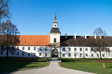 oberschleißheim, Бавария, Германия, замък, Старейшина, Unterschleissheim Германия, места на интереси