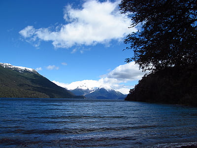 paysage, neige, nature, Lac, montagne, Chubut, Argentine