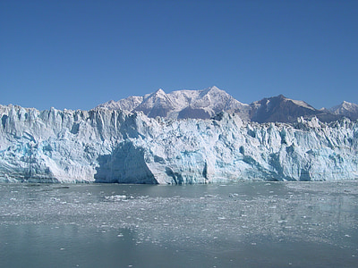 Alaszka, jég, víz, gleccser, kék, természet