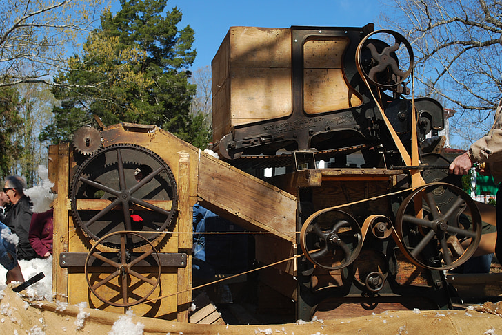 cotton gin, cotton, machine, agriculture, gin, seed, belt
