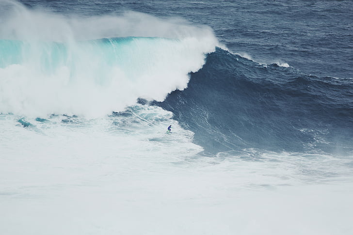 wave, surfer, ocean, water, surf, surfing, extreme