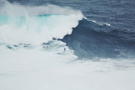 val, surfer, oceana, vode, udaranje mora o obalu, surfanje, ekstremne