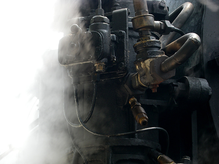 Locomotora de vapor, antiga locomotora, Locomotora, tren de vapor de les Cévennes