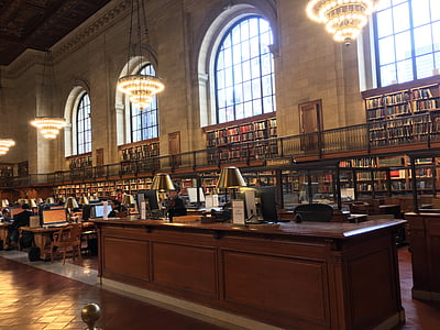 new york offentliga statsbiblioteket, offentliga, byggnad, bibliotek, USA, landmärke, Amerika