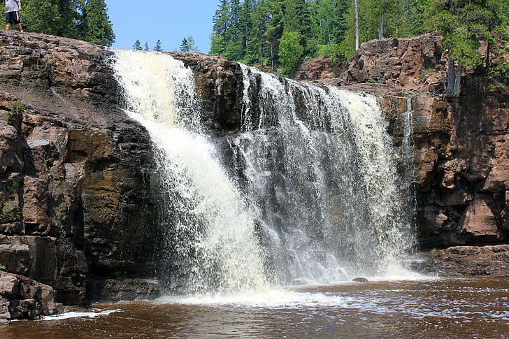 Gooseberry falls, chutes d’eau, é.-u., Minnesota, Parc d’état de Gooseberry falls, Falls