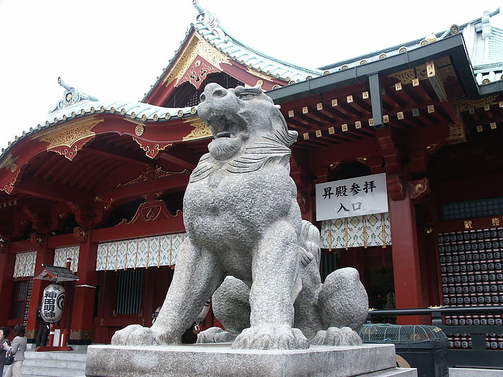 Kanda myojin, Santuario, cani custode, Kanda, Asia, architettura, culture