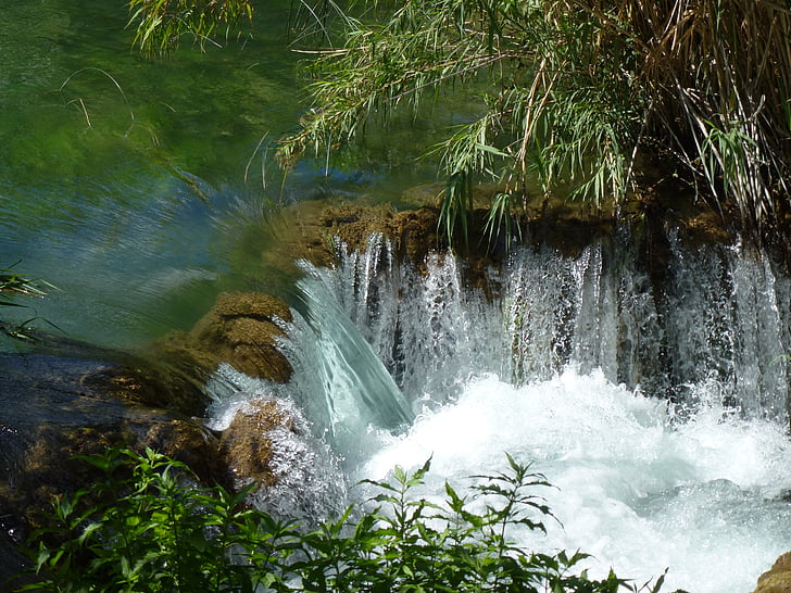 croatia, waterfall, national park, dalmatia waterfalls, cascade, croatia national park, idyll