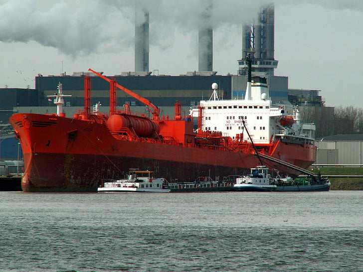 prieširdžių, laivas, uosto, Roterdamas, tanklaivis, logistikos, transporto