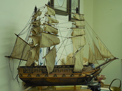 replica, nava, barca, mare, vas, vechi, nautic
