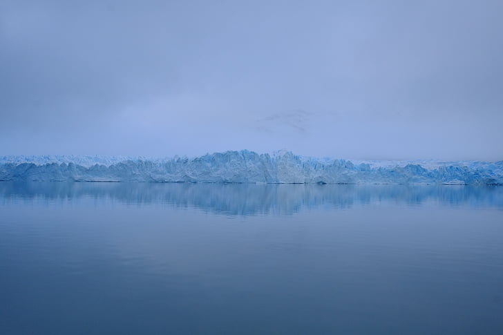 Antarktida, modrá, podnebí, chlad, zmrazené, ledovec, LED