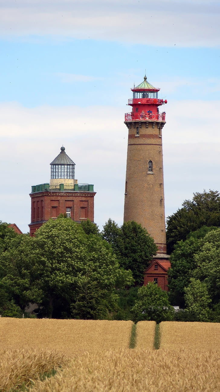 Cape arkona, Rügen, szikla, Világítótornyok, figyelmeztető jel, tengerhajózási, Balti-tenger