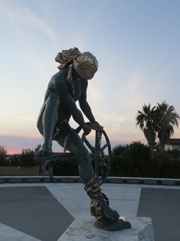 scultura, uomo, Statua, Monumento, uomo, Italia, Toscana