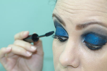 tužka na oči, řasinky, objem řas, make-upu, žena použitím make-upu, stíny, Krása