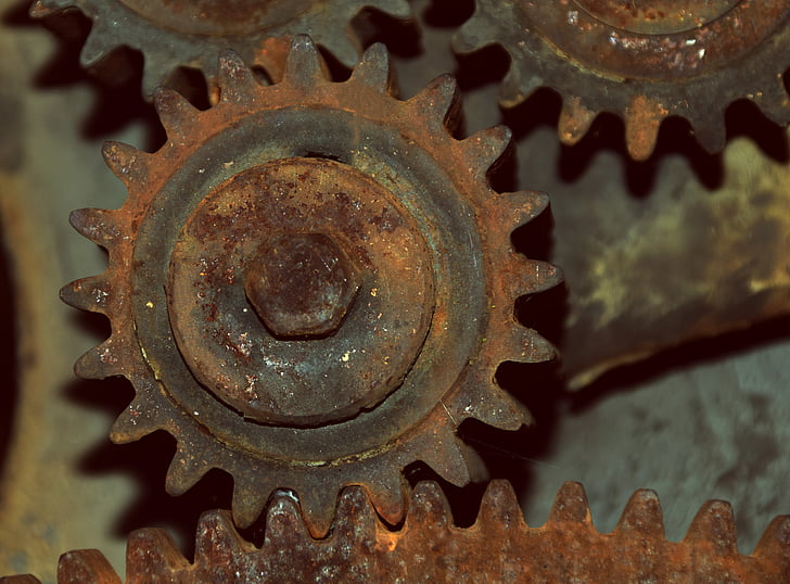 gears, iron, mechanics, transmission, technology, antique, metal