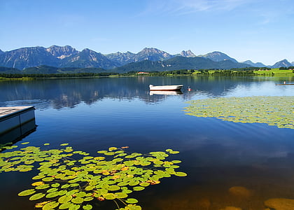bavaria, allgäu, lake, mountains, water, nature, germany