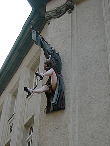 skulptur, høje hæle, Ben, Lady ben, strømpe, strømpebåndet bælte, sten
