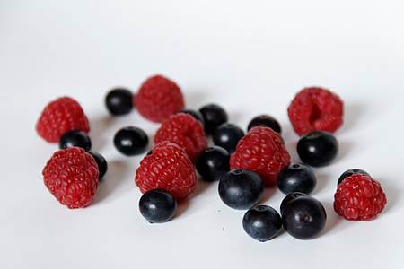 蓝莓, 覆盆子, 水果, 健康, 维生素, 水果, 营养