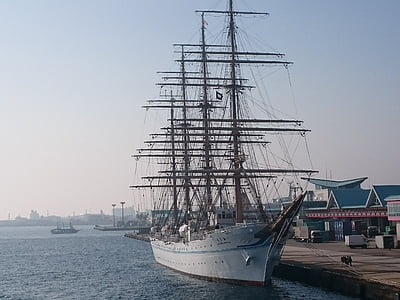 Schiff, Nippon maru, Meer, Kagoshima, Schiff, Hafen, Segelschiff