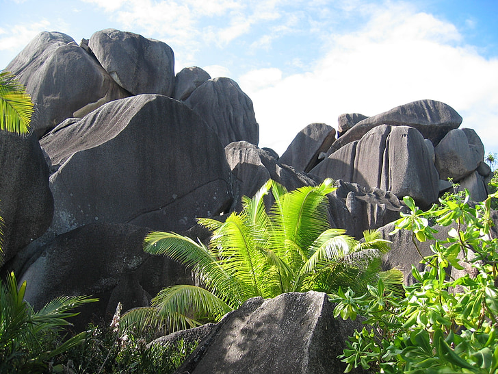 Seychelles, formations rocheuses, Tropical, tropiques, paysage, Rock, nature