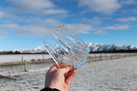 льодовиковий щит, лід, заморожені, прозора, скляний, холодної, свіжі
