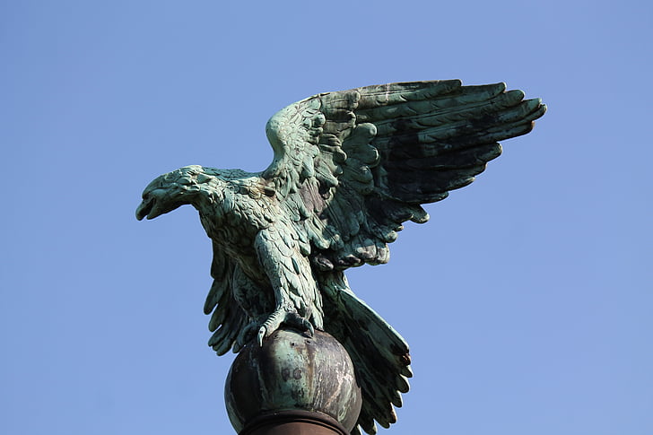 Monument, Adler, Raptor, estàtua, ocell, Griu, símbol