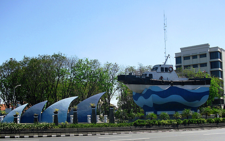 monument, Kapal, Tanjung perak, Surabaya, Jawa timur, Indonesië, Oost-java
