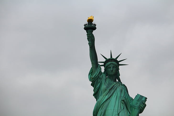 statue of liberty, new york, statue, manhattan, monument, lady, nyc