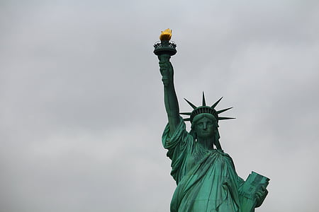 Szabadság-szobor, New York-i, szobor, Manhattan, emlékmű, Lady, NYC
