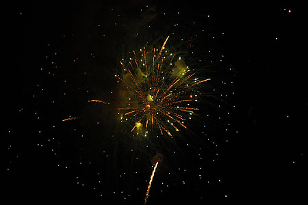 fuegos artificiales, 4 de julio, cielo, Dom, explosión, América, patriótico