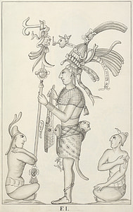 Майя, ацтеків, Мексика, малювання, Паленке, 1787