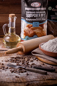 flour integral, wholemeal flour, natural products, ingredients for baking