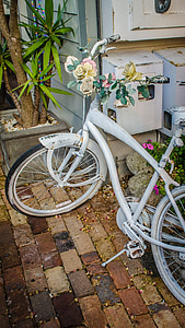bicicleta, bicicleta, reliquia, ladrillo