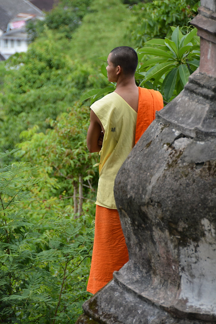 Laos, Luang prabang, mnich