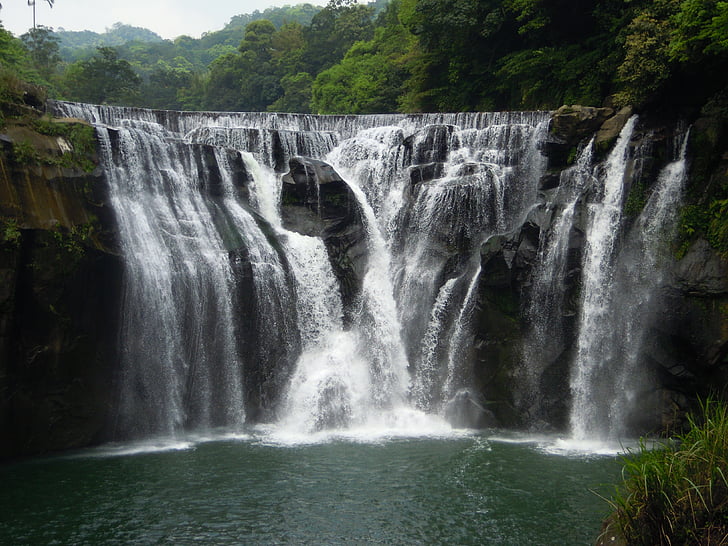 shifen waterfall, waterfall, taiwan, falls, pinghsi