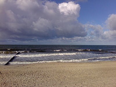 Mar Bàltic, Warnemünde, platja, Mar, natura, Costa, sorra