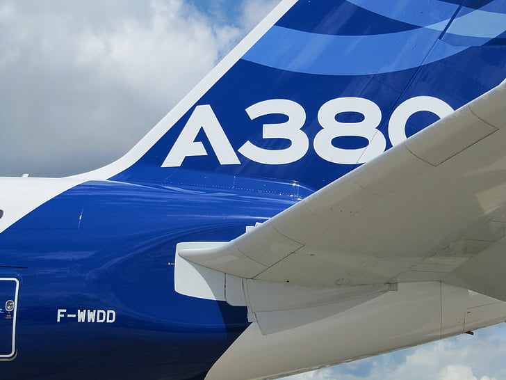 Airbus, A380, repülés, menet közben, repülőgép