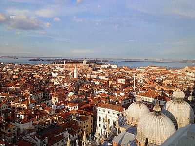 Venetsia, maisema, Laguna, rakennukset, Taloja, Basilica, Pyhän Markuksen