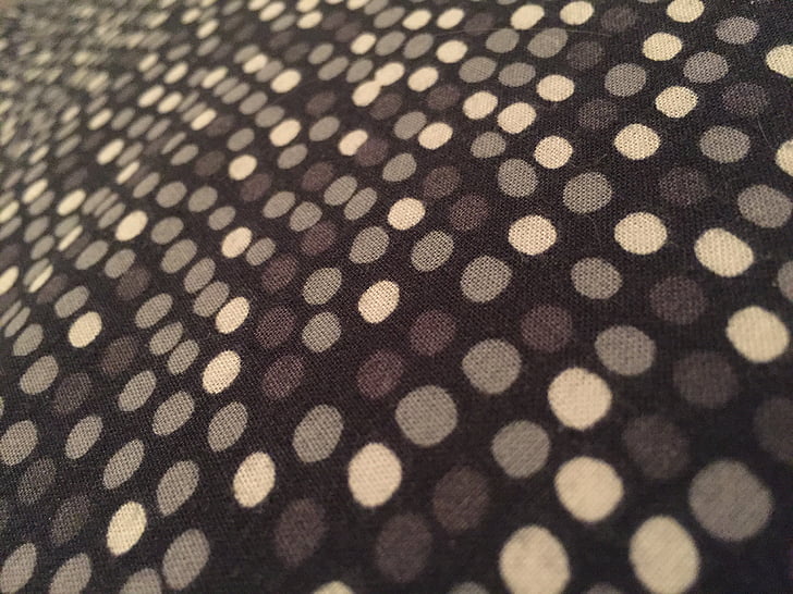 kudde, dot, svart vit, Trevligt, struktur, textil, Polka dots