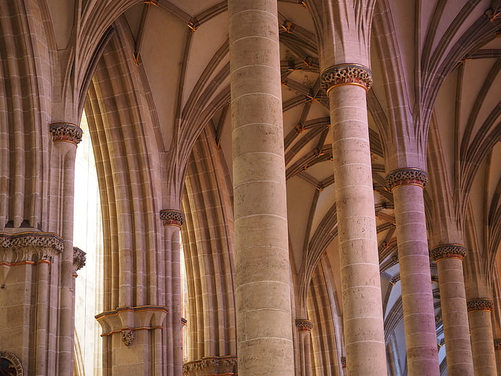 kolonnveida, ciemata baznīca, joms, Münster, Ulm katedrāle, baznīcas katedrāli, katedrālē