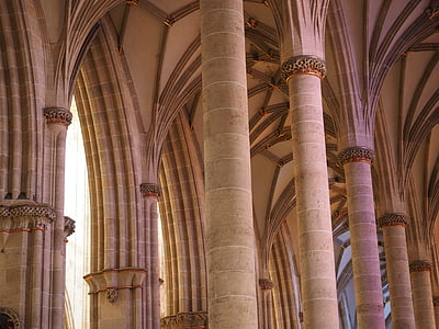 columnar, village church, nave, münster, ulm cathedral, church cathedral, cathedral