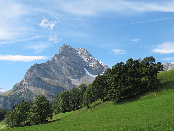 muntanyes, alpí, Suïssa, paisatge de muntanya, cel, muntanya, natura